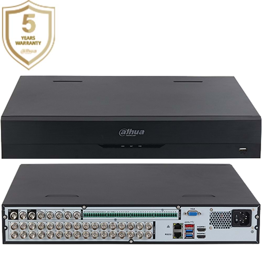 OUTLET DAHUA (XVR5432L-I3) 32 KANAL 1080P 2x16TB 5MP HDCVI KAMERA 4xHDMI 1xVGA 2xUSB 1xRJ45 XVR 