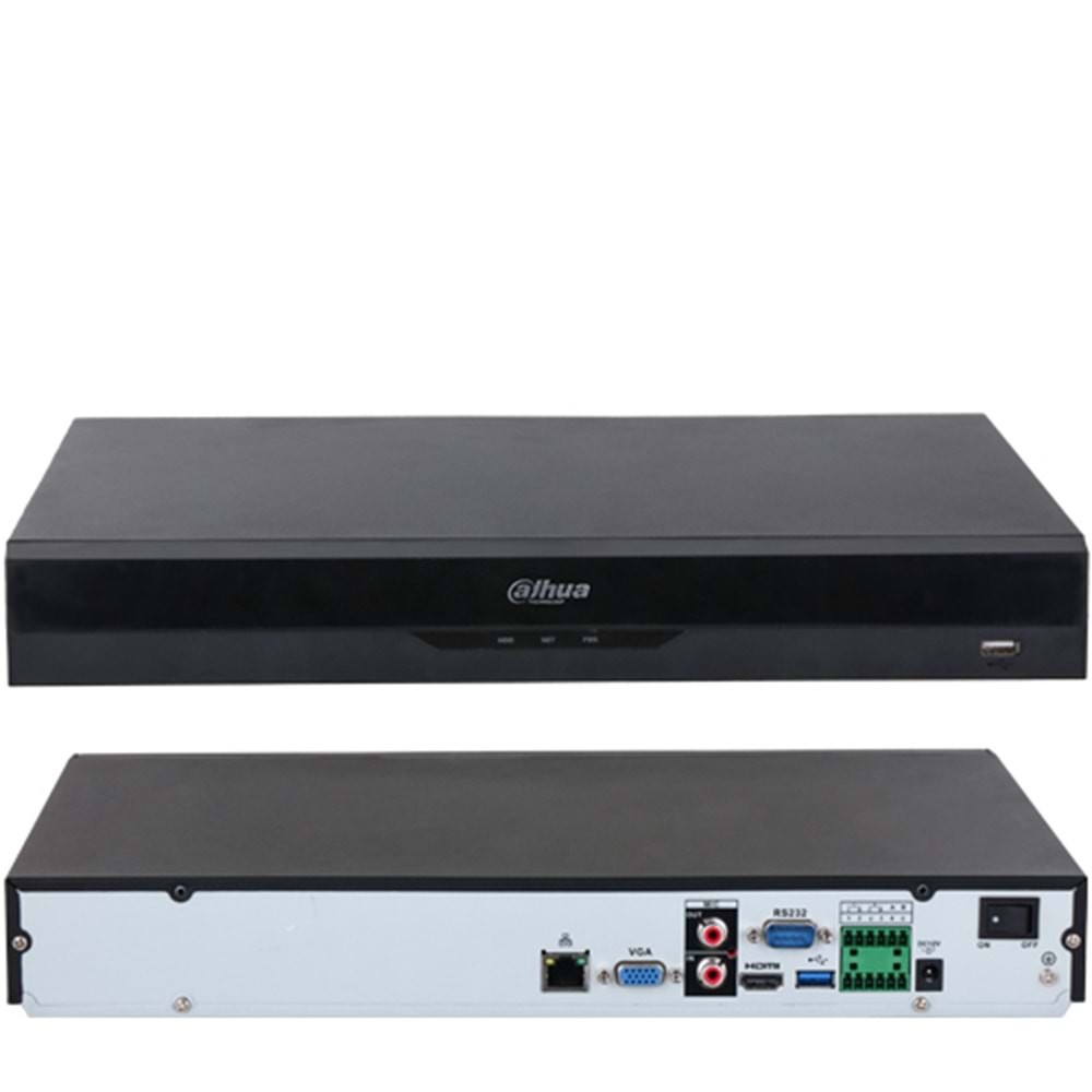 DAHUA (NVR5232-EI) 32 KANAL H265 2x16TB 1xHDMI 1xVGA 2xUSB RS232 RS485 NVR KAYIT CİHAZI 