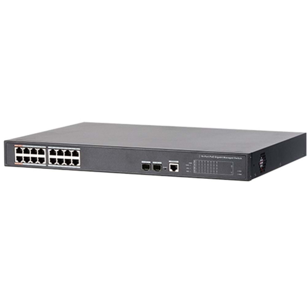 OUTLET DAHUA (PFS4218-16GT-230) 16 PORT 10/100/1000 230W POE YÖNETILIR SWITCH